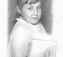 Retrato a lápiz · Mari